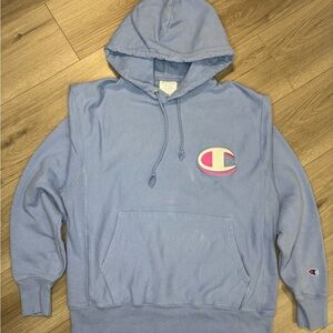 Champion Blue Hoodie Medium
